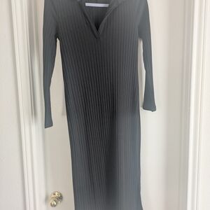 Black Ribbed Dress